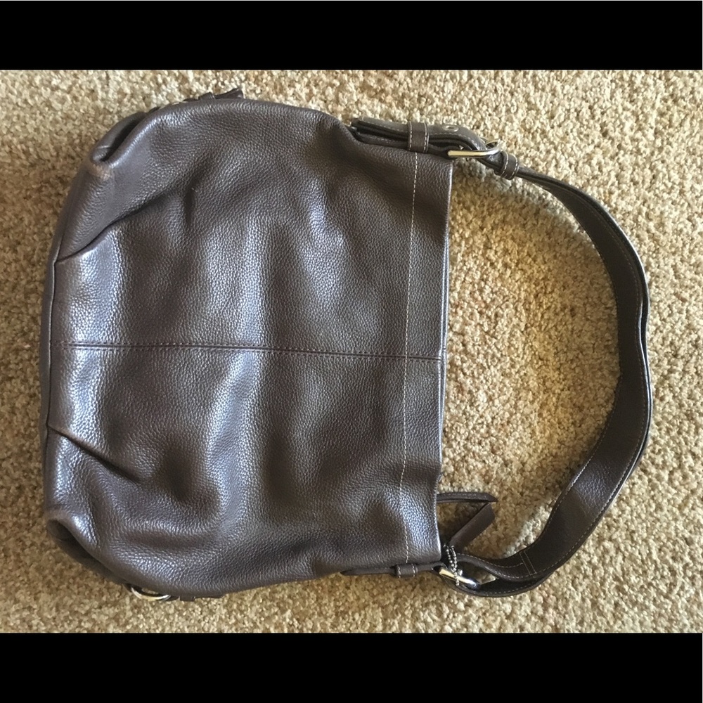 Leather coach purse
